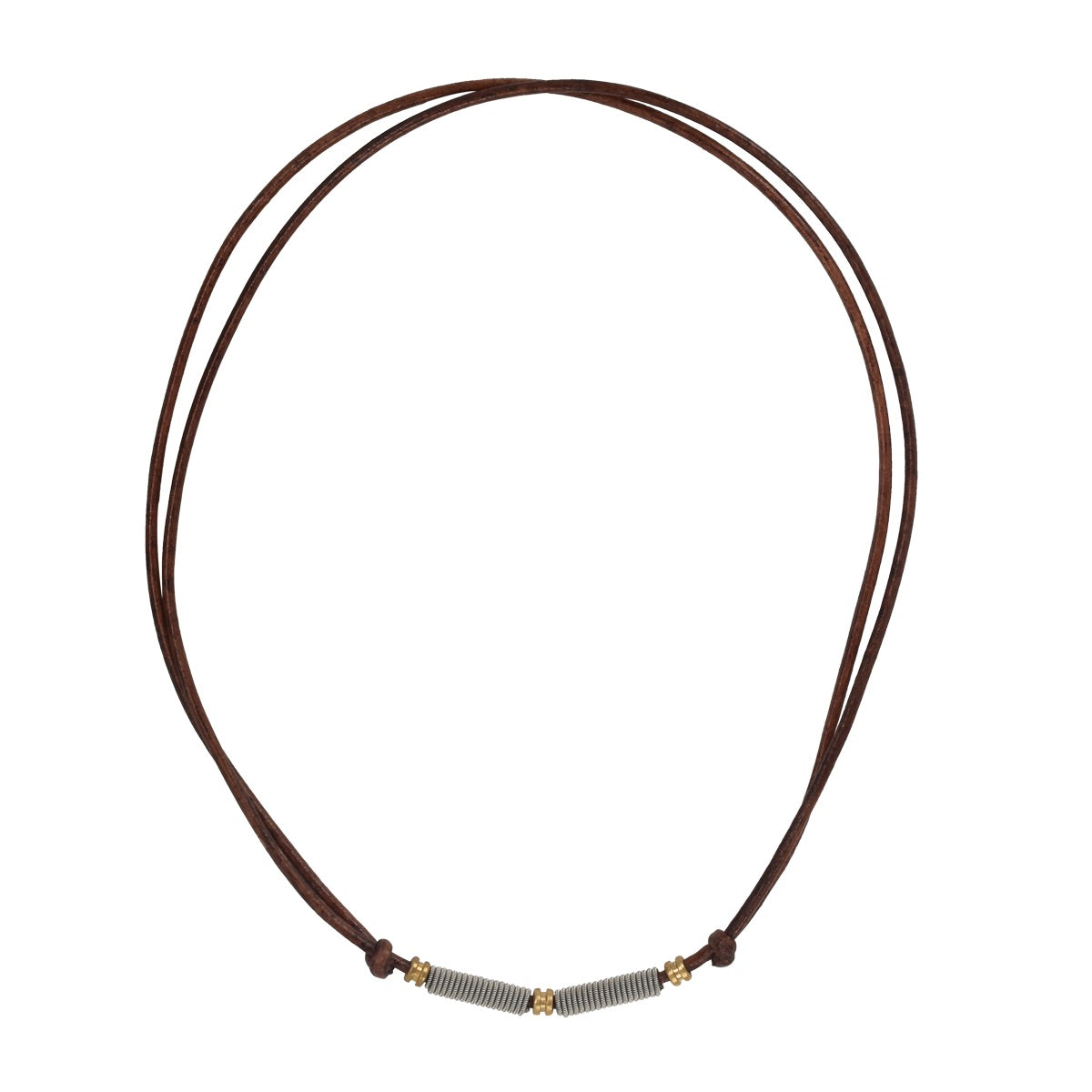 Slipknot Adjustable Leather and Guitar String Necklace