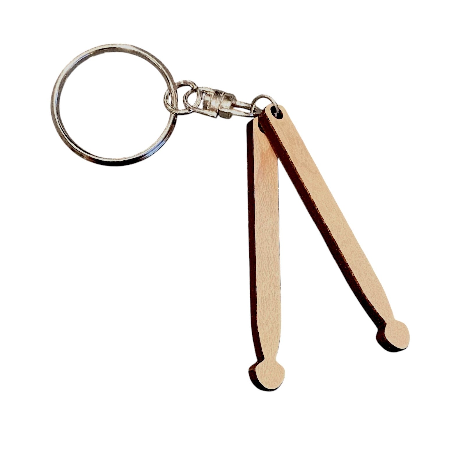 Wooden Key Chain - Drum Sticks