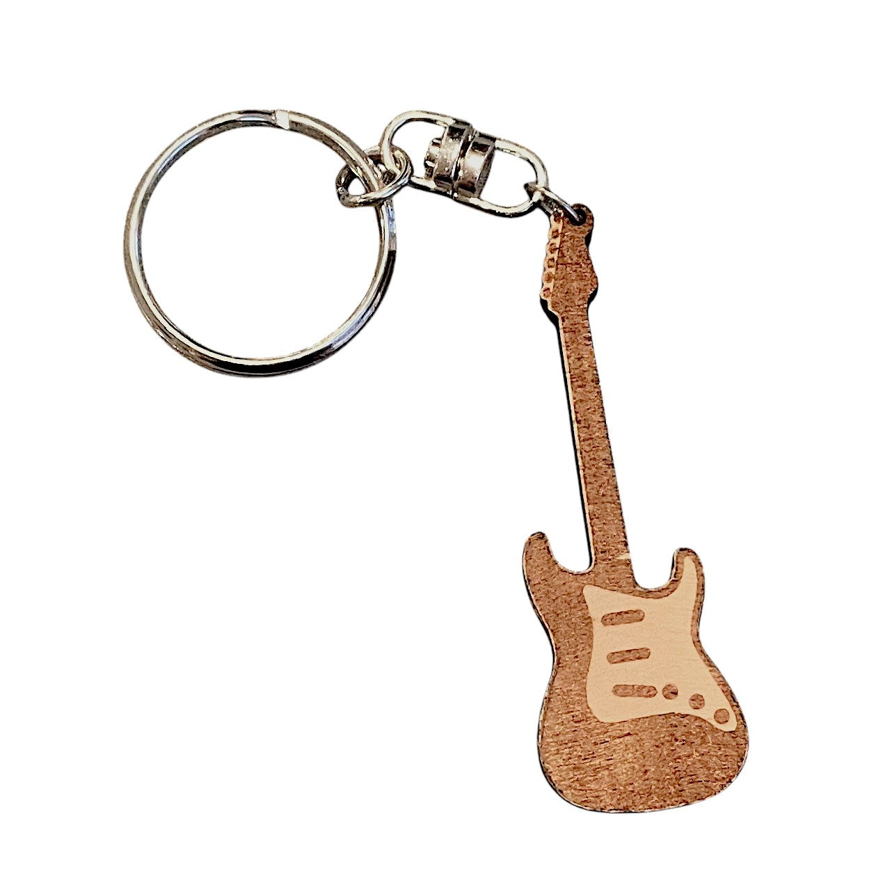 Guitar Laser Cut Wooden Key Chain