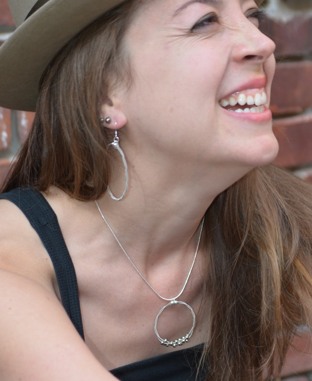 Floating Melody Guitar String Necklace