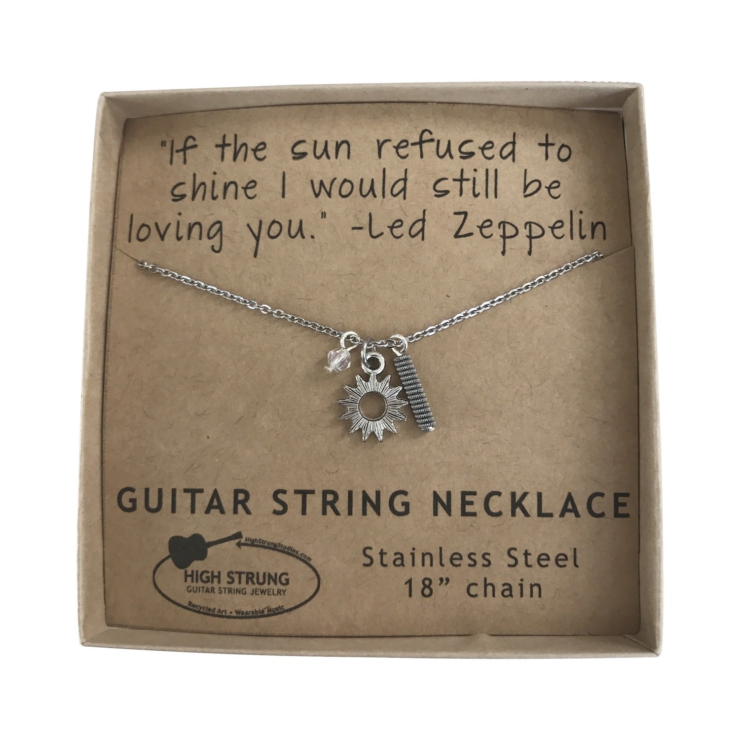 Guitar String Charm Necklace by High Strung Studios