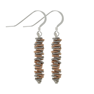 Staccato Dangle Earrings - Two-Tone