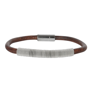 Wound Up Leather Bracelet - Brown