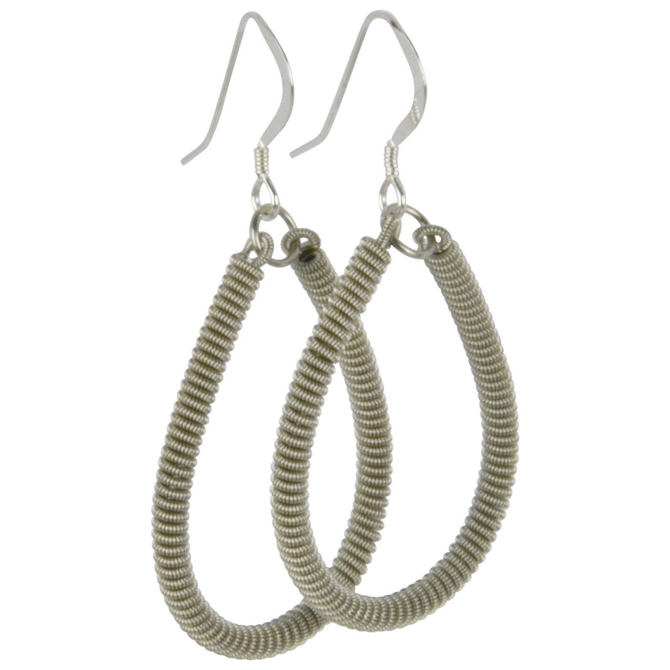 Wound Up Teardrop Guitar String Earrings by High Strung Studios